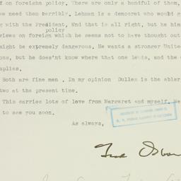 Letter: 1949 October 14