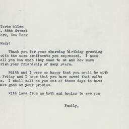 Letter: 1958 April 7