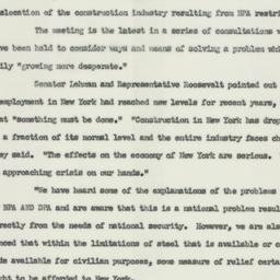 Press Release: 1952 January 14