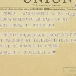 Telegram: 1949 September 28
