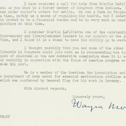 Letter: 1950 September 20