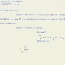 Letter: 1952 October 21