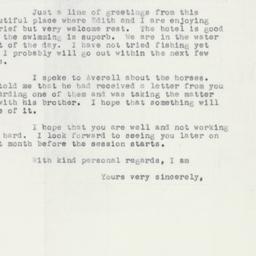 Letter: 1952 November 30