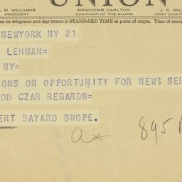 Telegram: 1942 November 22