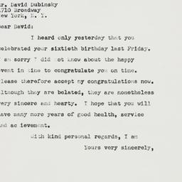 Letter: 1952 February 25