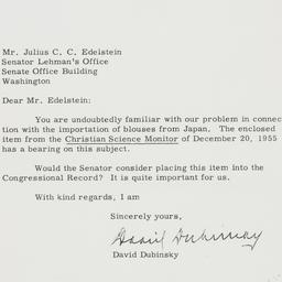 Letter: 1955 January 5