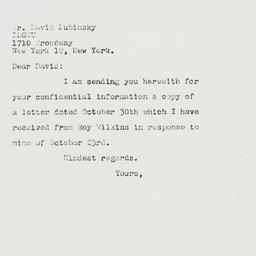 Letter: 1962 November 2