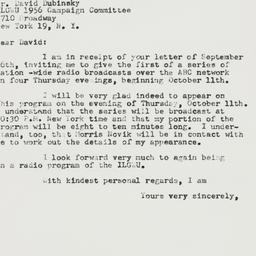 Letter: 1956 September 27