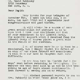 Letter: 1950 November 15
