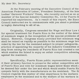 Letter: 1954 March 1