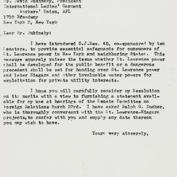 Letter: 1953 March 16