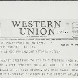 Letter: 1953 March 20