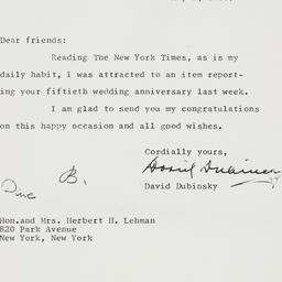 Letter: 1960 May 2