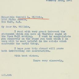 Letter: 1941 January 18