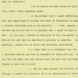 Letter: 1926 April 22
