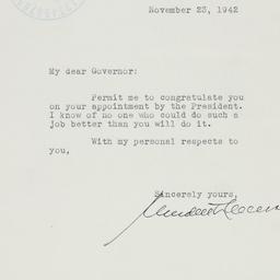 Letter: 1942 November 23