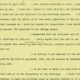 Letter: 1926 May 13
