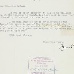 Letter: 1943 February 18