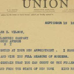 Telegram: 1942 September 19