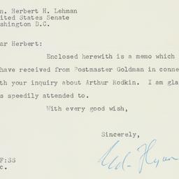 Letter: 1950 March 15