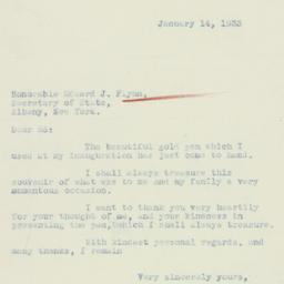 Letter: 1933 January 14