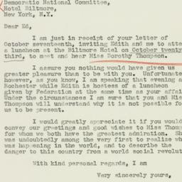 Letter: 1940 October 20