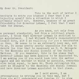 Letter: 1947 December 3