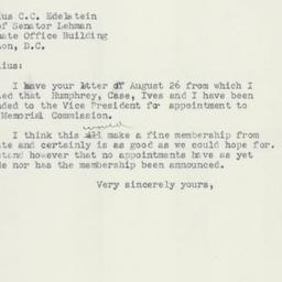 Letter: 1955 August 30