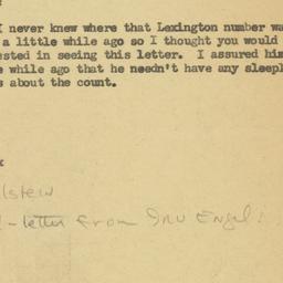 Letter: 1954 November 18