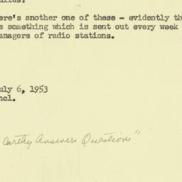 Note: 1953 July 6