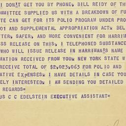 Telegram: 1955 August 6