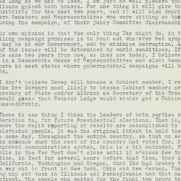 Letter: 1952 November 8