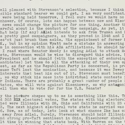 Letter: 1952 August 8