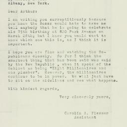Letter: 1953 February 9