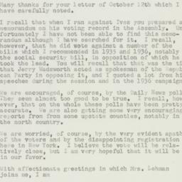 Letter: 1954 October 16