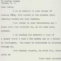 Letter: 1953 February 2