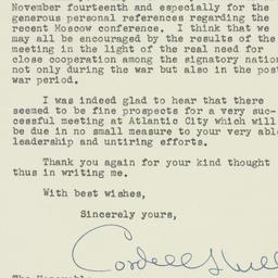 Letter: 1943 November 16