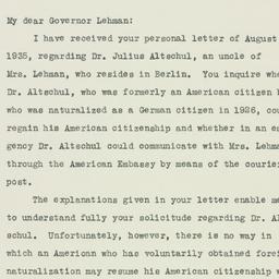 Letter: 1935 August 31