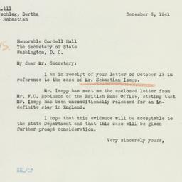 Letter: 1941 December 6