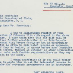 Letter: 1942 February 13