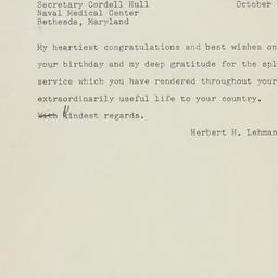 Telegram: 1947 October 2