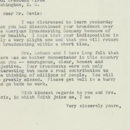 Letter: 1953 October 29