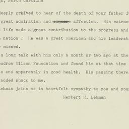 Telegram: 1946 January 16