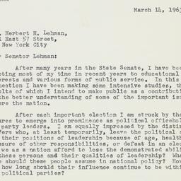 Letter: 1963 March 14