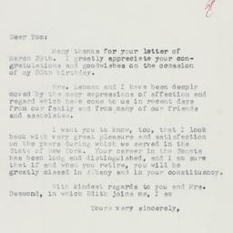 Letter: 1958 April 5