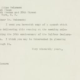 Letter: 1947 November 3