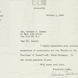 Letter: 1948 October 1