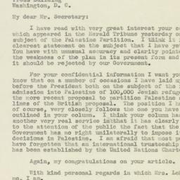 Letter: 1946 August 8