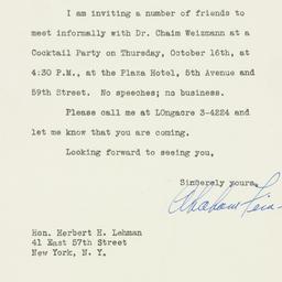 Letter: 1947 October 3