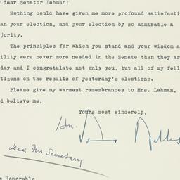 Letter: 1949 November 9